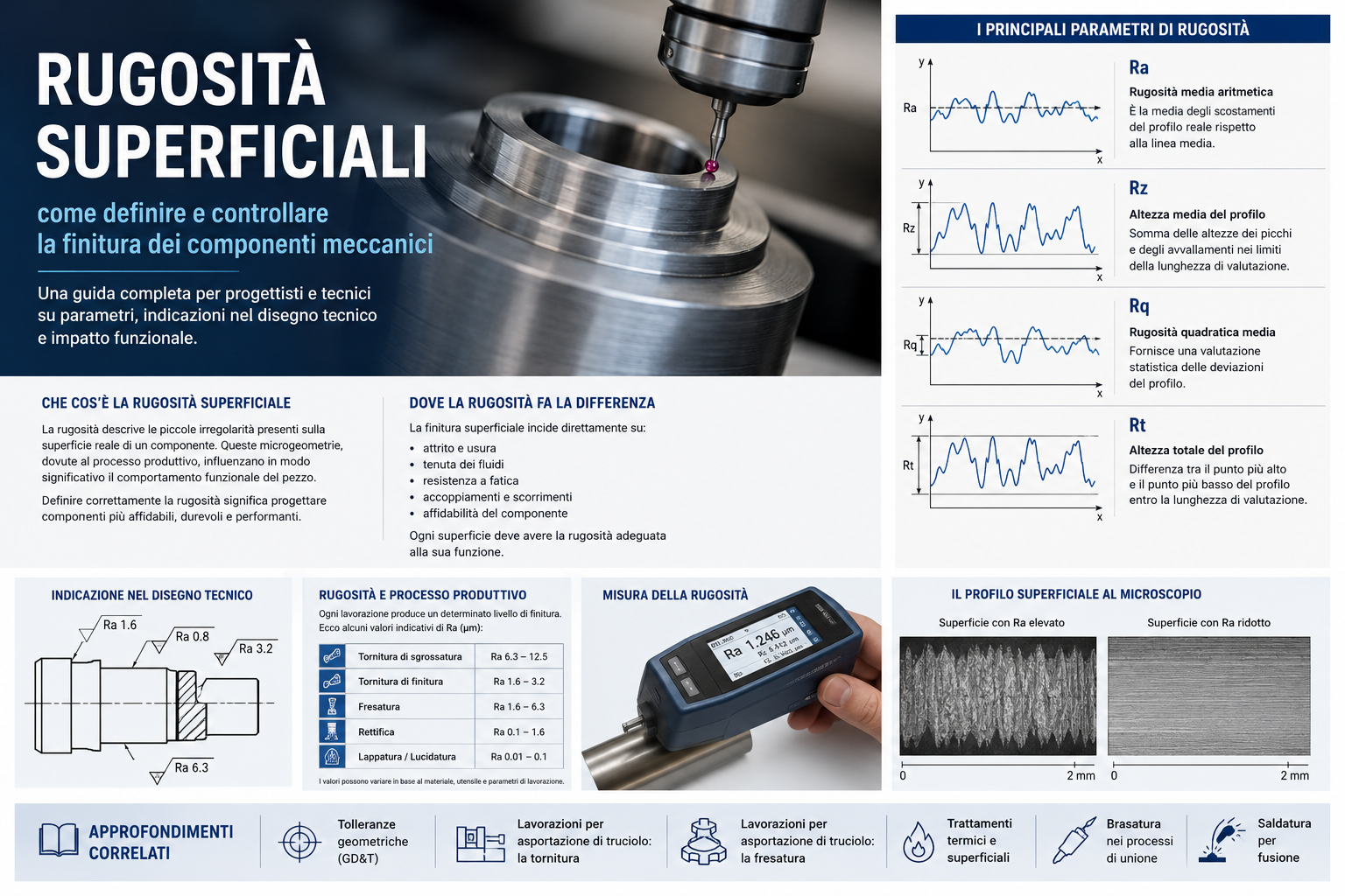 come definire e controllare la finitura dei componenti meccanici